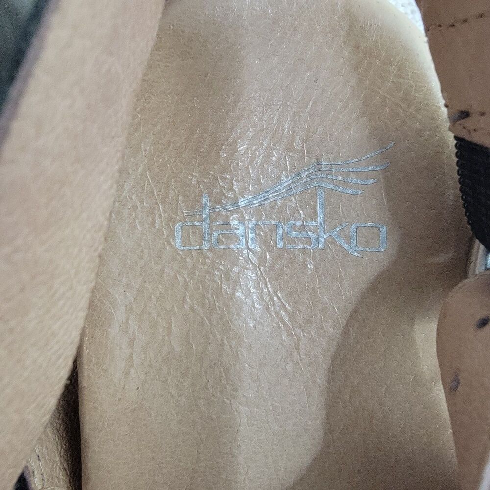 Dansko Multi-strap Metallic and Black Block Heel Sandals - Picture 4 of 16